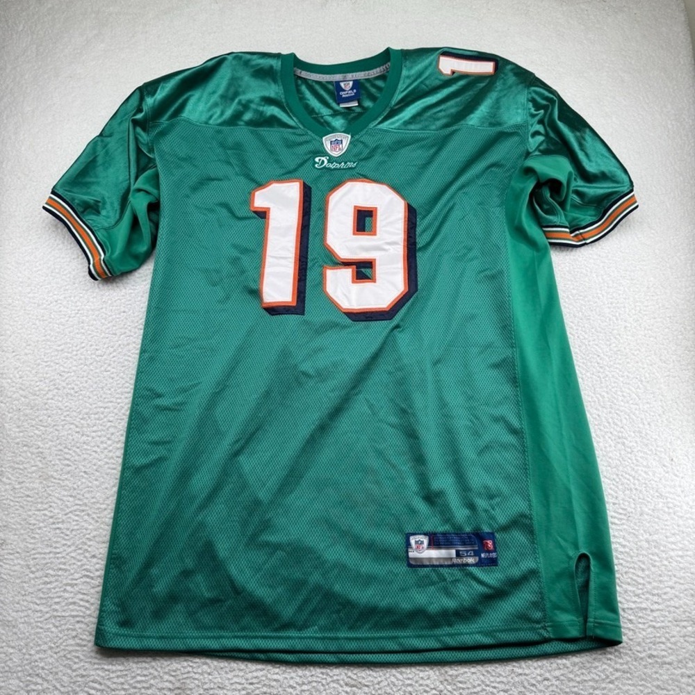 Reebok On Field Miami Dolphins Brandon Marshall Jersey Mens 54 Teal Stitched NFL